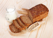 Sliced brown bread with seeds