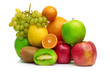 Composition with fruits isolated on a white