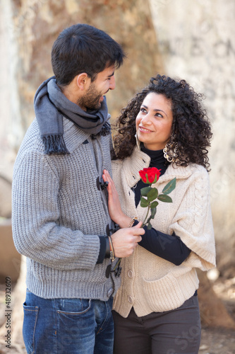 Photo: Happy Young Couple on Valentine's Day Happy Young Couple on Valentine's Day
