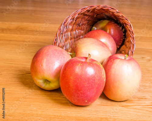 Photo: Red apples in a cornucopia Red apples in a cornucopia