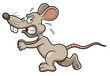 illustration of Cartoon rat running