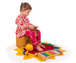 One small little girl playing music.
