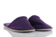 A pair of purple slippers