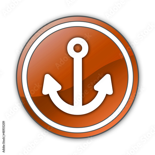 Illustration: Orange Glossy Button "Marina" Orange Glossy Button "Marina"