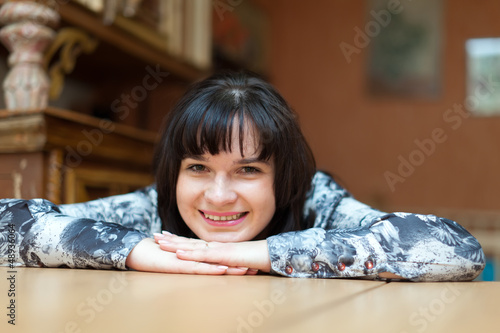 Photo: portrait of brunette girl portrait of brunette girl