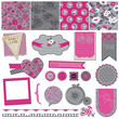 Seamless Vintage Flower Background Set- for design and scrapbook
