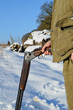 Gamekeeper carrying a shotgun