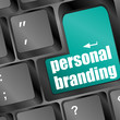 Wording personal branding on computer keyboard