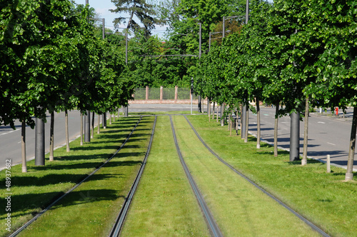 Photo: France, tramway in European Parliamant distric of Strasbourg France, tramway in European Parliamant distric of Strasbourg