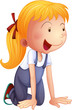 A cheerful girl