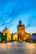 Charles bridge in Prague early in the morning