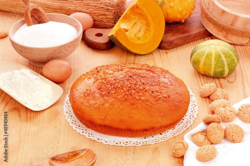 Photo: Torta con la zucca - Pumpkin pie Torta con la zucca - Pumpkin pie