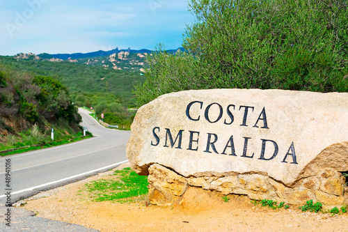 Photo: Costa Smeralda sign Costa Smeralda sign