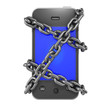Chained smartphone from the front