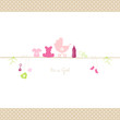 Baby Symbols Girl Dots Border