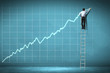 businessman drawing diagram