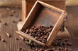 Photo: coffee beans in old broken coffee grinder coffee beans in old broken coffee grinder