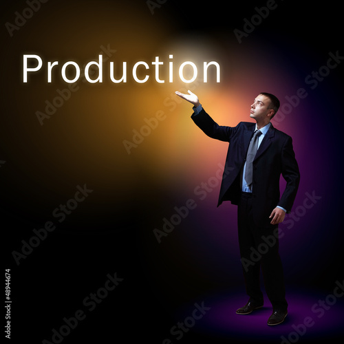 Photo: Businessman with light shining Businessman with light shining