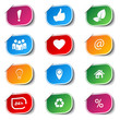 Vector internet icons - labels