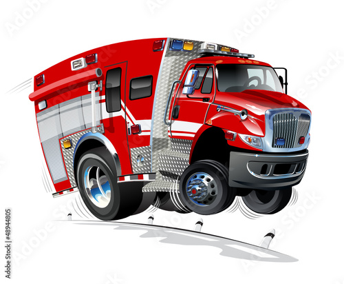 Vector: Vector Cartoon Rescue Truck Vector Cartoon Rescue Truck