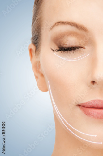 Photo: face and hands of beautiful woman face and hands of beautiful woman