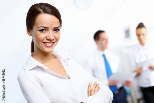 Photo: Young businesswoman in the office Young businesswoman in the office