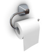 Toilet paper isolated on white. 3d rendered image