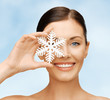 woman with snowflake