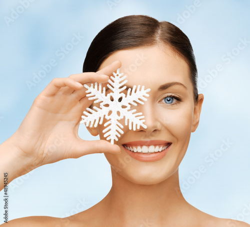 Photo: woman with snowflake woman with snowflake