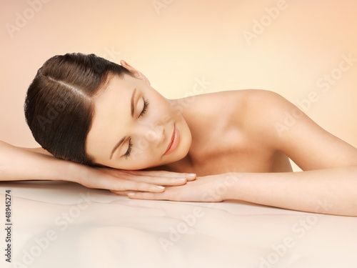 Photo: beautiful woman with closed eyes beautiful woman with closed eyes