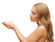 beautiful woman with rose petals