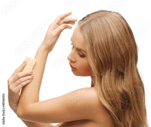 Photo: woman with soap woman with soap