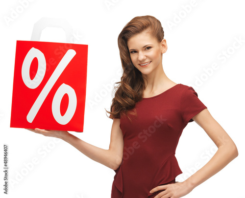 Photo: girl with shopping bag girl with shopping bag