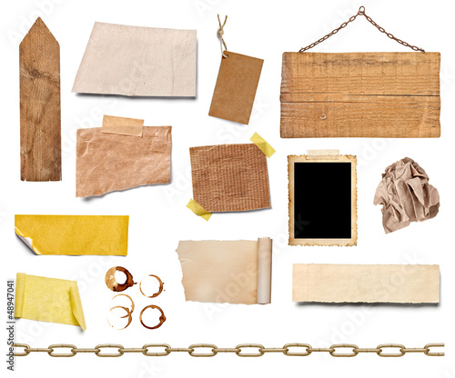 Photo: grunge paper piece note grunge paper piece note