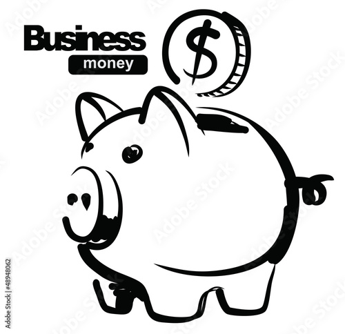 Vector: illustration of piggy bank illustration of piggy bank