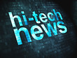 News concept: Hi-tech News on digital background