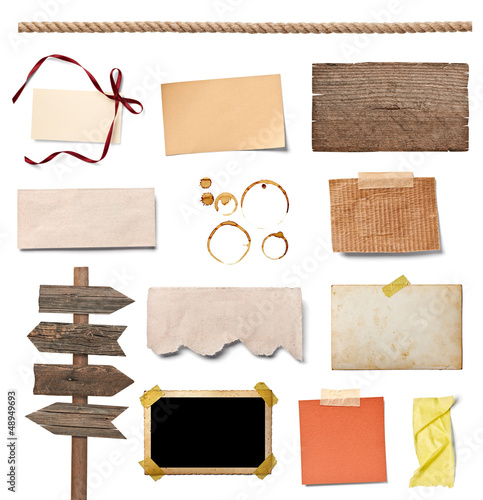 Photo: grunge paper piece note grunge paper piece note