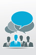 Social media with blue speech bubble