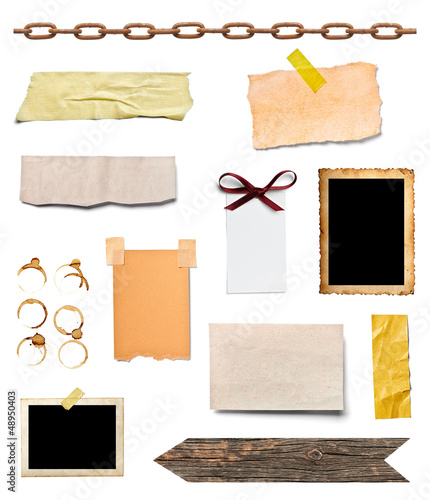 Photo: grunge paper piece note grunge paper piece note