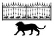 A Silhouette Of A Lion And The...