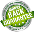 Button Banner "Money Back Guarantee" Green/Silver