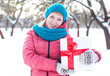 Woman with a present