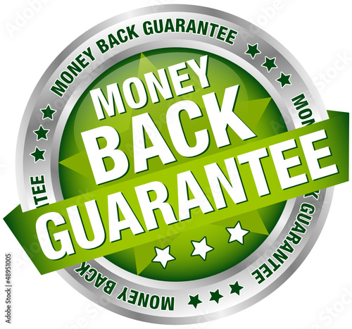 Vector: Button Banner "Money Back Guarantee" Green/Silver Button Banner "Money Back Guarantee" Green/Silver