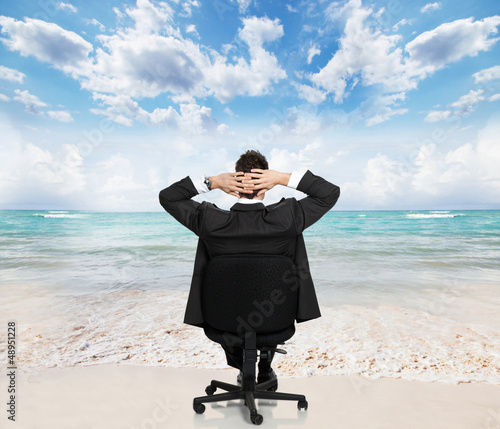 Photo: Relaxing businessman. Relaxing businessman.