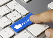 Archiv tastatur. Finger