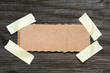 Torn piece cardboard