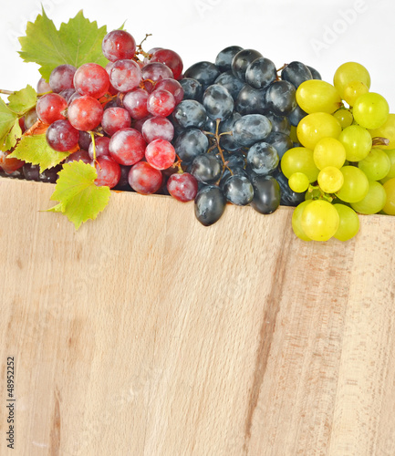 Photo: types of grapes on wood types of grapes on wood