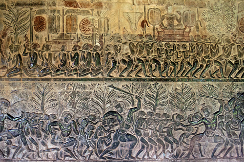 Photo: Life scene of King Suryavarman II - Angkor Wat, Siem Reap Life scene of King Suryavarman II - Angkor Wat, Siem Reap
