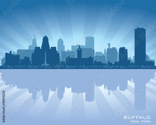 Vector: Buffalo, New York skyline city silhouette Buffalo, New York skyline city silhouette