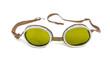 alte Schutzbrille mit grün getönten Gläsern